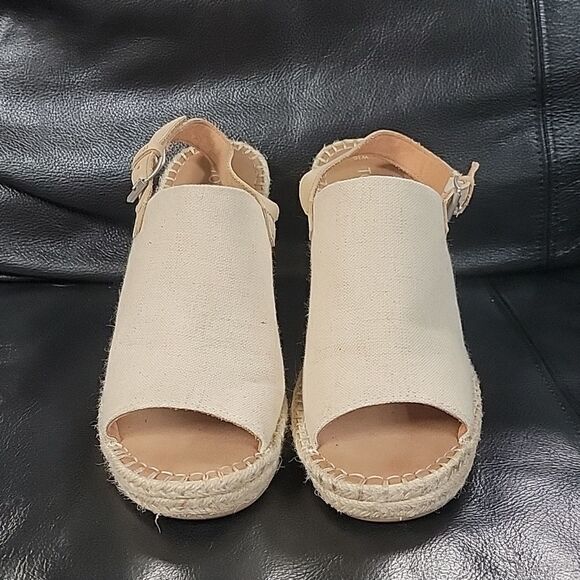 TOMS MONICA NATURAL WEDGE HEEL, SIZE 10 - Picture 2 of 13